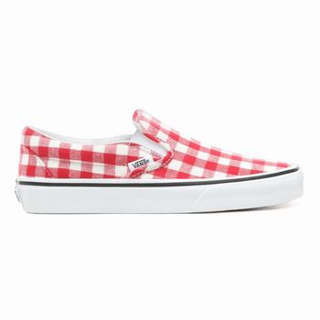 Damske Slip On Tenisky Vans Gingham Červené/Biele VA83BFDCH